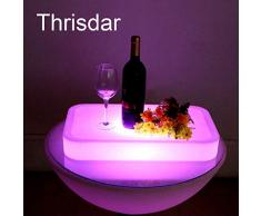 Nachtlichtsensor 16 Farbveränderbare Quadratische Led Leuchtet Serviertablett Usb Wiederaufladbare Fruchtgetränke Ktv Bars Tablettlicht Mit Fernbedienung