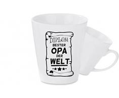 Shirtinstyle Konische Keramiktasse, Diplom bester Opa der Welt