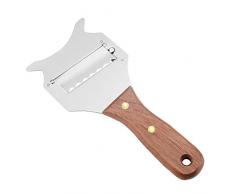 AMOYER Trüffelhobel Glossed Palisander Griff Schokolade Shaver Käse Knoblauch Veg Edelstahl Einstellbare Klinge