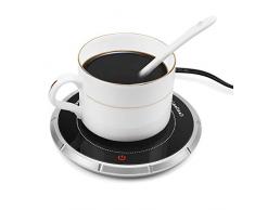 Wandefol Tassenwärmer Kaffeewärmer Multifunktional Kaffee Tee Tasse Wärmer Multifunktionale Becher-Wärmehaltungsplatte Getränkewärmer Glas mit Elektrischer Heizplatte 220V 18W für Büro Haushalt