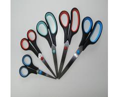 Euro Tische 5er Scheren Set zum Schneiden von Papier, Karton, Stoff, Fotos UVM. - Allzweckschere ideal geeignet für den täglichen Gebrauch