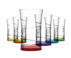 LAV - Coral Trinkgläser / farbige Wassergläser / 6-teiliges Gläser Set / 350 ml