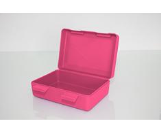 Brotdose mit Namen Mia und schönem Motiv - Einhorn mit Donut und Regenbogen für Mädchen | Brotbox rosa - Vesperdose - Vesperbox - Brotzeitdose mit Vornamen