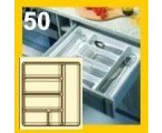 Besteckschublade Besteckkasten 50 Kunststoff weiß Einbau Einsatz Besteckeinsatz