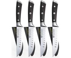 Dalstrong Steakmesser-Set - Gladiator Series - Straight Edged Steak Knives Set - Gerade Schneide - Deutscher HC-Stahl – inkl. Scheide