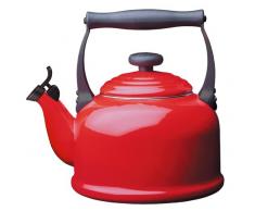 Le Creuset Wasserkessel, Füllmenge: 2,1 l, Emaillierter Stahl/Phenolgriffe, Tradition, Kirschrot