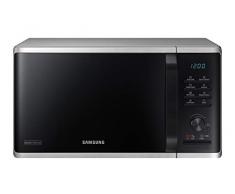 Samsung MS23K3515AS/EG Mikrowelle / 800 W / 23 L Garraum / 48,9 cm Breite / Kratzfester Keramik-Emaille-Inneraum / QuickDefrost Auftauprogramme / silber