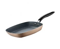 Steak aus Aluminiumlegierung Nonstick Flach Pfanne Spezial Steak für Steak Induktionsherd Gasherd Universal Einfach zu reinigen westlichen Stil Kein Deckel Durchmesser: 10 Zoll Woks (Color : Brown)