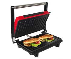OZAVO Sandwichtoaster, Kontaktgrill mini, Panini Sandwich Maker, Elektrogrill Multifunktion, kleine Tischgrill, Antihaftbeschichtung, Leuchtanzeige, 750 W, MEHRWEG