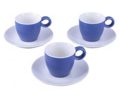 Espressotasse mit Untertasse 0,1 Liter blau/weiß Set