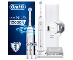 Oral-B Genius 10000N Elektrische Zahnbürste mit Zahnfleischschutz-Assistent und Premium Lade-Reise-Etui, weiß