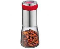 Cilio Chilimühle, Edelstahl, Rot, 14,5 cm