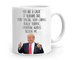 Tasse St. Bernard Für Männer St. Bernard Vater St. Bernard Saint Bernard St. Bernard Vater Saint Bernard Liebhaber St. Bernard Hund Unisex Elegant 330Ml Kaffeetasse Porzellantasse