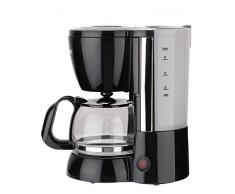 grossag Filter-Kaffeeautomat mit Glaskanne KA 12.17 | 0,6 Liter für 4 Tassen Kaffee | 600 Watt | Schwarz - Edelstahl