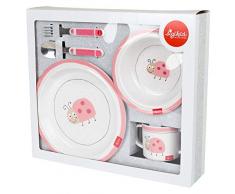 SIGIKID Mädchen, Melamin Set Marienkäfer, Babygeschirr, empfohlen ab 0 Monaten, rosa, 24978