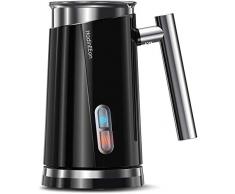 HadinEEon Milchaufschäumer 300ml, 500W elektrisch Milchaufschäumer, Edelstahl Automatischer Milchschäumer Erhitzen und Aufschäumen für Heiße und Kalte Milch, Schwarz