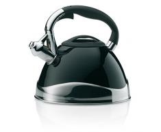 Kela 11656 Wasserkessel mit Pfeifton, Induktionsgeeignet, 3 L, Edelstahl, Varus, schwarz
