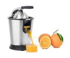 H.Koenig AGR80 Elektrische Zitruspresse mit Hebelarm / Anti-Tropfsystem / BPA frei / Spülmaschinenfest / 160 W / Edelstahlgehäuse