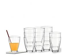 Montana Set/12 Saftbecher today, Wasserglas Gläser Saftglas m. gratis Dekokaufhaus-Untersetzern, Gläserset 35cl