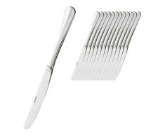 Esmeyer 264-024 12-teiliges Menümesser-Set Modell Sophia, aus 13/0 Chromstahl poliert - edles Tafelbesteck, traditionelle Baguette-Form, extra massiv!