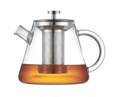 SILBERTHAL Teekanne mit Sieb - Glas - 1,5 Liter - Volles Teearoma durch langen Siebeinsatz