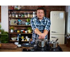 Tefal E79144 Jamie Oliver Induction Bratentopf mit Glasdeckel, 32.5 x 21.1 x 15.4 cm, Druchmesser, 3 L, induktionsgeeignet, Edelstahl