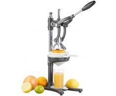 Rosenstein & Söhne Saftpresse: Profi-XXL-Zitruspresse aus Stahl mit starker Hebel-Wirkung, Nylon-Sieb (Granatapfelpresse)