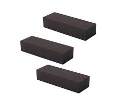 Shiwaki 3 Stücke Ebenholz Messer Griff Block Seltene Handwerk Hobby Blackwood Ebenholz Holz Teile