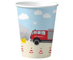 Pappbecher Spannende Feuerwehr 8er Pack