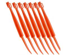 NBRELL Orangenschäler - niedliche und praktische Früchte Schäler mit sicherer Klinge aus Kunststoff, 7 Stück in Farben Orange