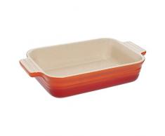 Le Creuset Rechteckige Auflaufform, 18 x 13 cm, Für 2 Portionen, Steinzeug, Ofenrot