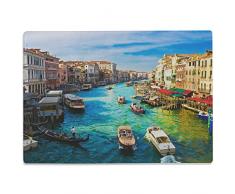 Wandkings Glasschneidebrett Wunderschönes Venedig - Glasschneideplatte, Schneidebrett aus Glas, Frühstücksbrettchen