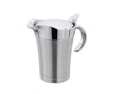 VOSAREA Sauciere Edelstahl Isolier Soßen Kanne Soßenschüssel Soßiere für Küche Restaurant BBQ 750ml (Silber)