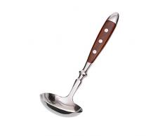 GRÄWE Saucenlöffel geschmiedet, brauner Griff, Besteckserie NÜRNBERG