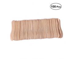 100 stücke Holz Eislöffel Holz Schnupper Löffel Eis am Stiel Paddel Löffel