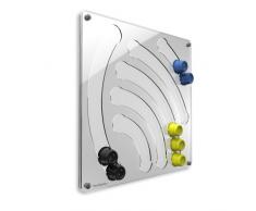 Plexidisplays 1105003 Wand-Kapselhalter für Cafissimo-Kapseln, Design Wasserfall, 41 x 40 cm, transparent