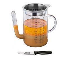 Küchenprofi Fett-Trennkanne + Edelstahlstyling Universalmesser im Set