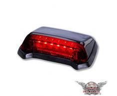 LED Motorrad Rücklicht Fender Schwarz Rotes Glas Universal E-geprüft Germany Motorsports