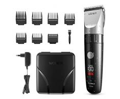 WONER Haarschneidemaschine mit 2 Schneidegeschwindigkeit, Elektrisch Wasserdichte Haarschneider mit Aufbewahrungskoffer für Herren, Akku oder Netzbetrieb