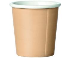 VIVA scandinavia Kaffeebecher Porzellan mit Matt Finishing ohne Henkel, Kleine Espressotasse, Design Teetasse Orange 0,08L