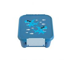 Little Lunch Box Co. Mini Snackbox für Kinder mit Unterteilungen | Bento Box | Brotdose (Shark)