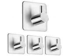 ZUNTO Handtuchhaken Haken Selbstklebend Bad und Küche Handtuchhalter Kleiderhaken Ohne Bohren 4 Stück