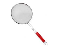 UPKOCH feinmaschige Edelstahlsiebe Küchensiebe mit Kunststoffgriffen zum Kochen Backgröße s 16cm (rot)