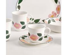 Villeroy & Boch Rose Sauvage Untertasse, 16 cm, Premium Porzellan, Weiß/Bunt