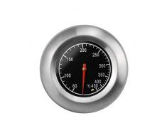 SANTOO BBQ Grillthermometer Edelstahl Zeigerthermometer mit Tauchhülse Bimetall Backofen Thermometer für Grillen Barbecue Holzbackofen Ofen Analog Bimetall Sonde