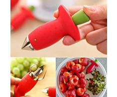 Frucht Blatt Remover Erdbeere Huller Metall Tomate Stängel Kunststoff-Entferner Gadget Erdbeere Hullers Küchenhelfer