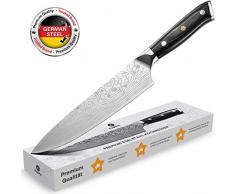 Kupika ® - Kochmesser 20cm Klinge - [Premium Allzweck-, Gemüse- & Fleischmesser] - scharfes Küchenmesser aus Edelstahl - Chefkoch Messer zum Kochen in Perfektion (20 cm)