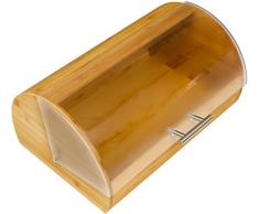 Harcas Brotkasten aus Bambus. Lichtundurchlässiger Rolldeckel. Zur Aufbewahrung von Brot, Brötchen, Kuchen und Backwaren. Ideal für die Küche. Größe 39cm x 26,5cm x 19cm