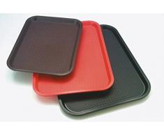 APS 00531 Fast Food-Tablett, 35 x 27cm, H: 2cm, Polypropylen, schwarz
