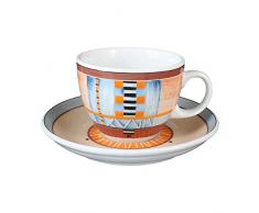 Seltmann VIP. Collection Cappuccinotasse mit Untertasse, Grado 22128, Orange, 0.22 L, 1-teilig